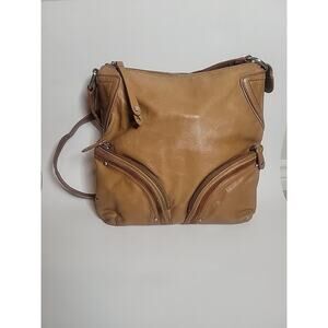 Cole Haan Vintage 70s Style Tan Leather Purse